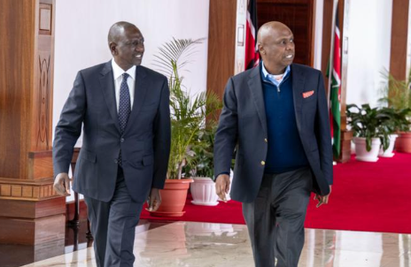 President William Ruto and KANU leader Gideon Moi.